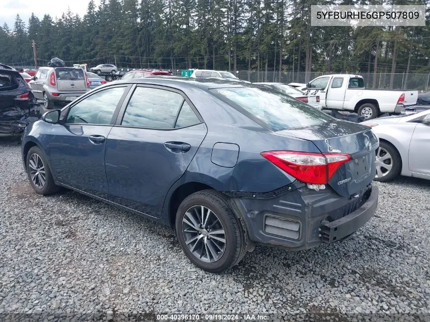 5YFBURHE6GP507809 2016 Toyota Corolla Le Plus