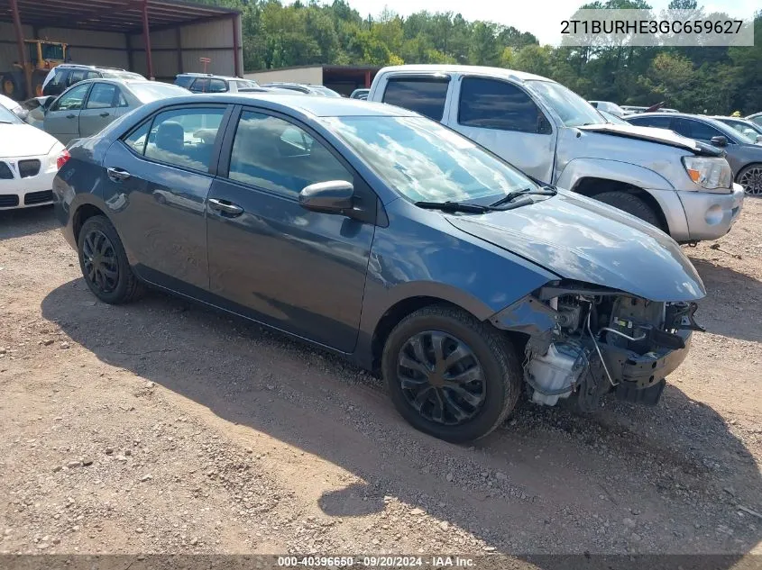 2016 Toyota Corolla Le VIN: 2T1BURHE3GC659627 Lot: 40396650