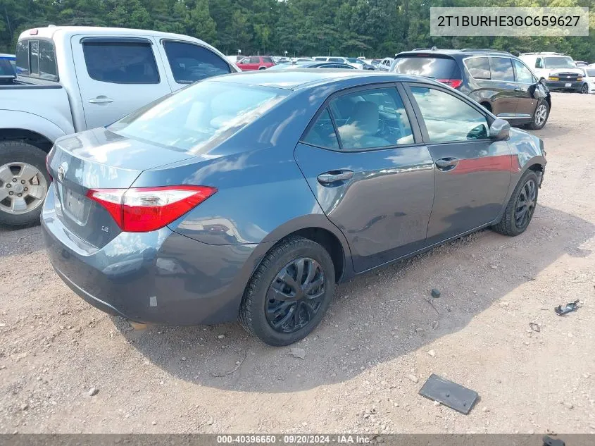 2T1BURHE3GC659627 2016 Toyota Corolla Le