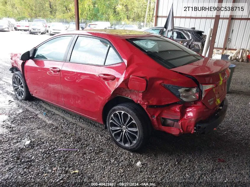 2T1BURHE9GC538715 2016 Toyota Corolla S Plus