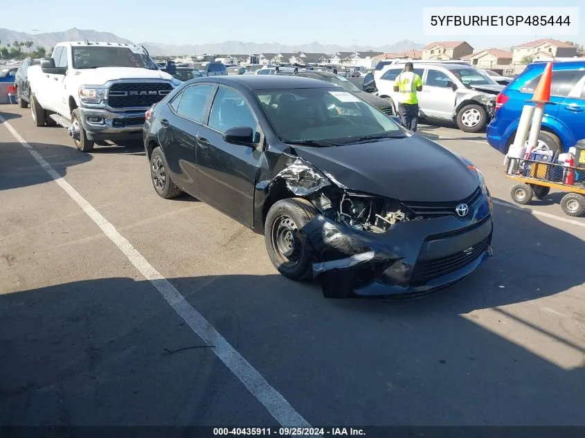 2016 Toyota Corolla L VIN: 5YFBURHE1GP485444 Lot: 40435911