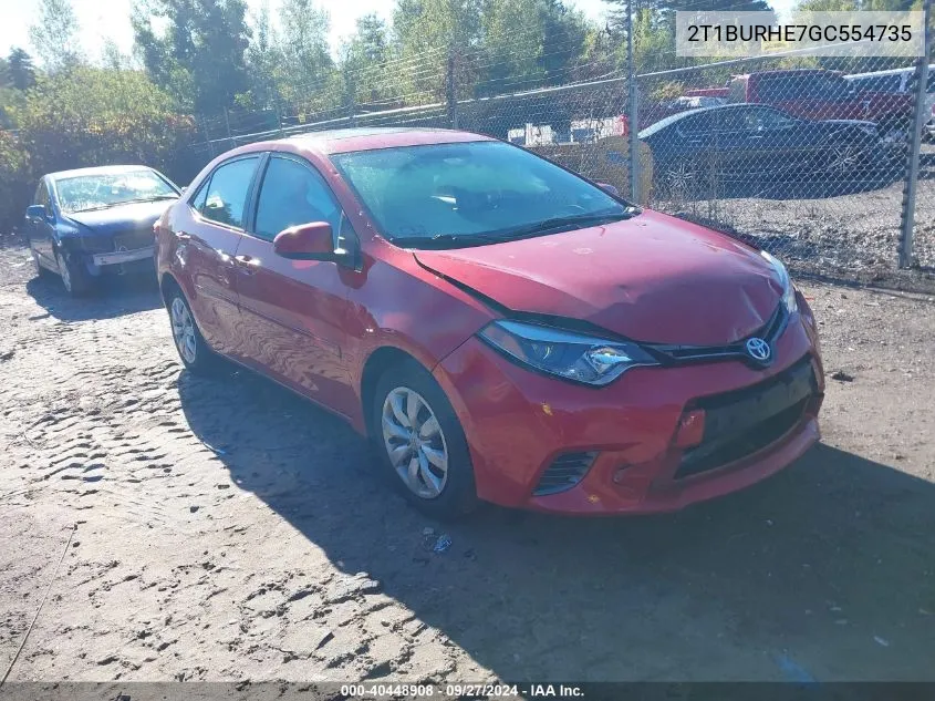 2T1BURHE7GC554735 2016 Toyota Corolla Le