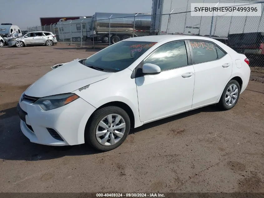 5YFBURHE9GP499396 2016 Toyota Corolla Le