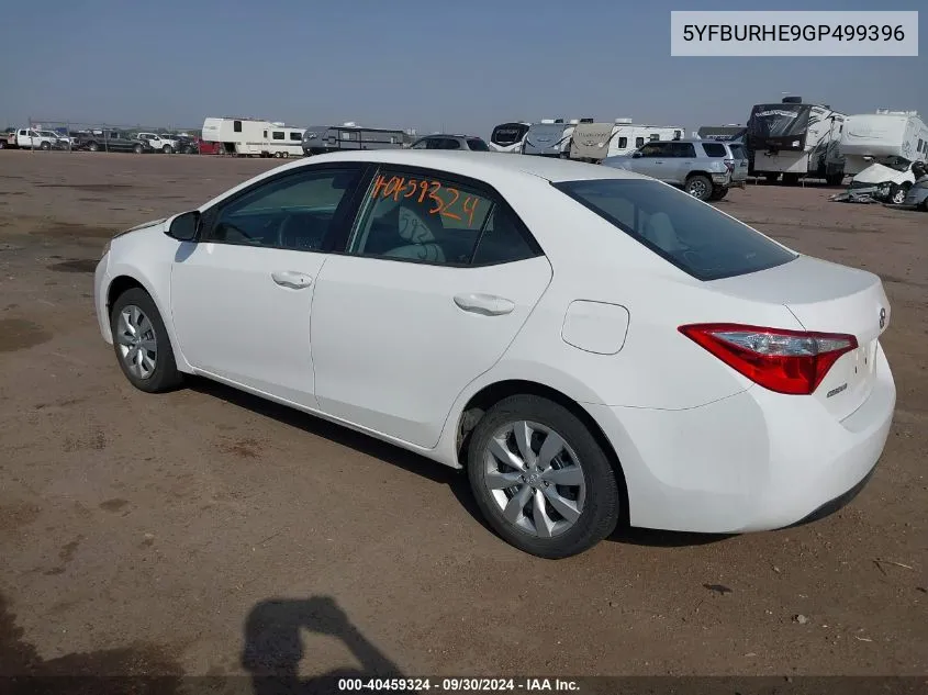 5YFBURHE9GP499396 2016 Toyota Corolla Le