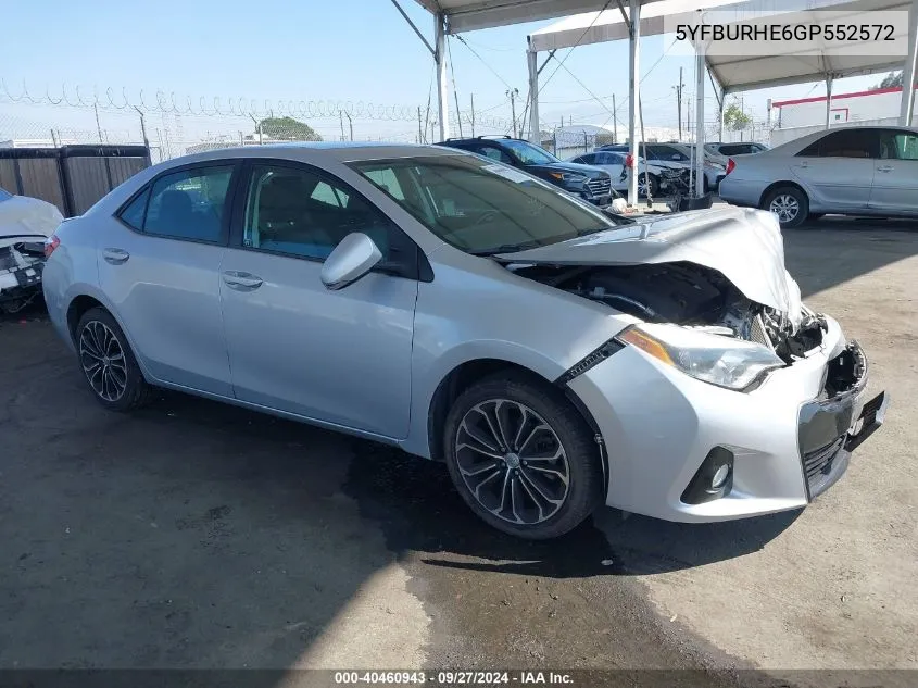 2016 Toyota Corolla S Plus VIN: 5YFBURHE6GP552572 Lot: 40460943