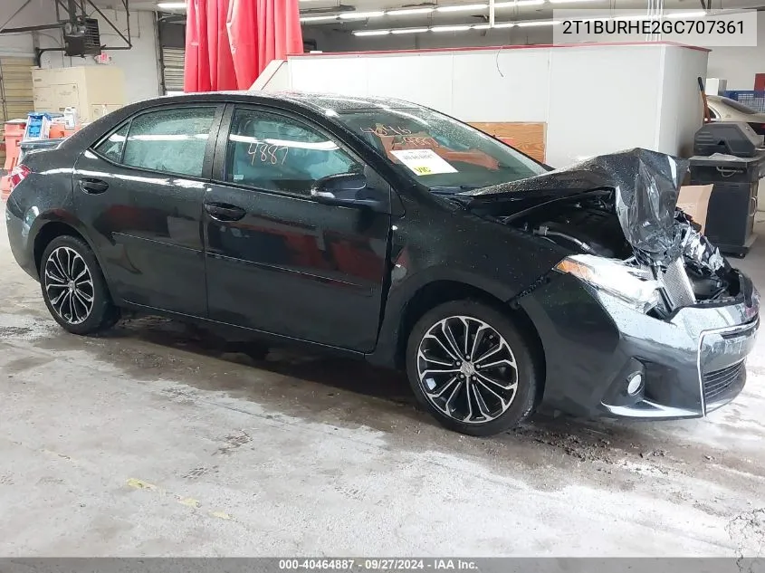 2016 Toyota Corolla S Plus VIN: 2T1BURHE2GC707361 Lot: 40464887