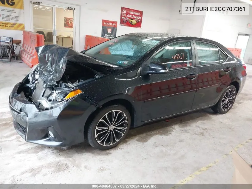 2016 Toyota Corolla S Plus VIN: 2T1BURHE2GC707361 Lot: 40464887