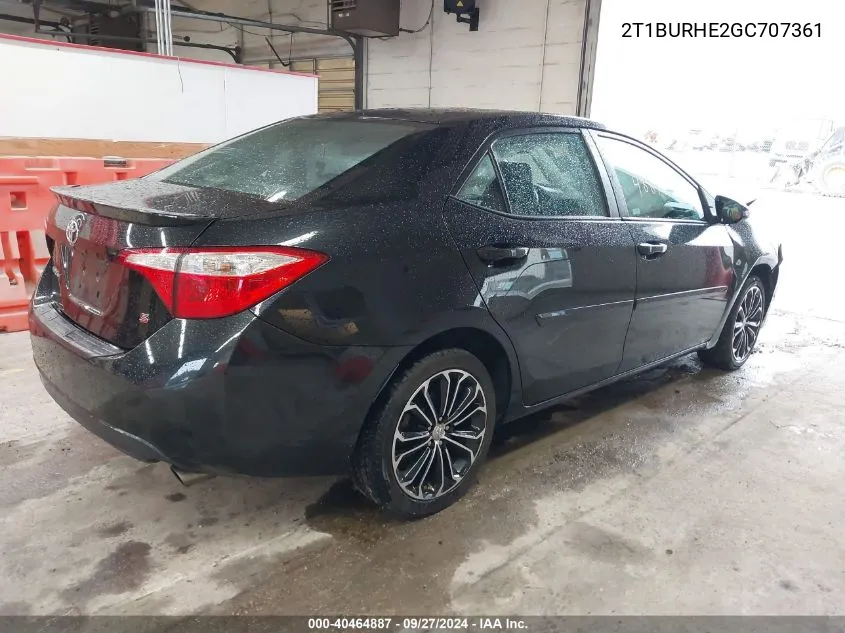 2016 Toyota Corolla S Plus VIN: 2T1BURHE2GC707361 Lot: 40464887