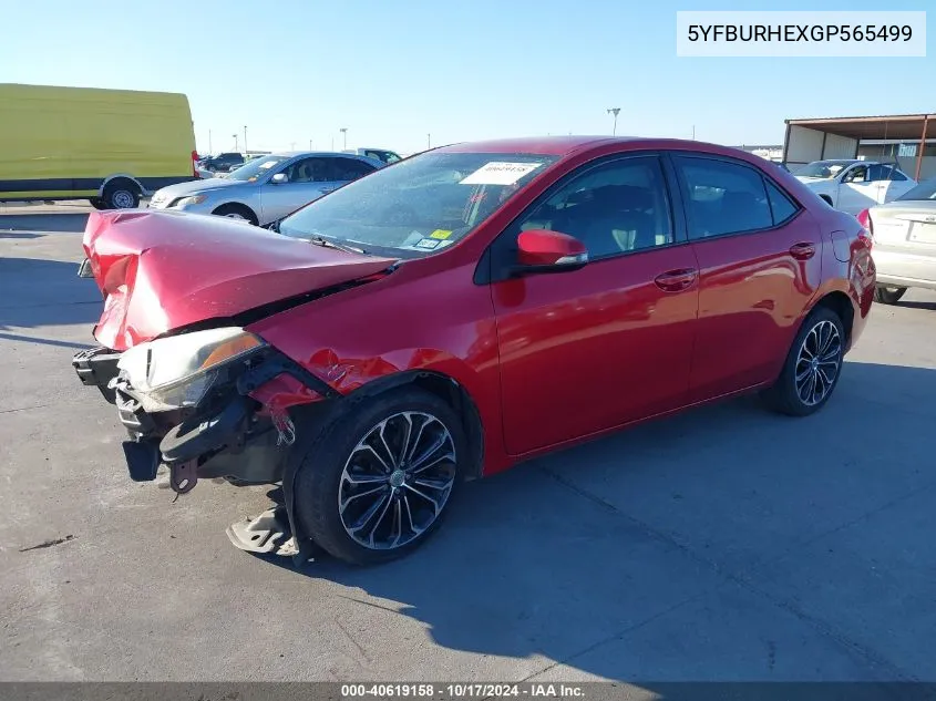 5YFBURHEXGP565499 2016 Toyota Corolla L/Le/Le Pls/Prm/S/S Pls