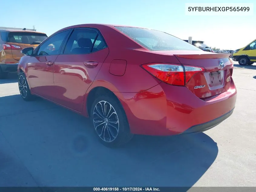 5YFBURHEXGP565499 2016 Toyota Corolla L/Le/Le Pls/Prm/S/S Pls