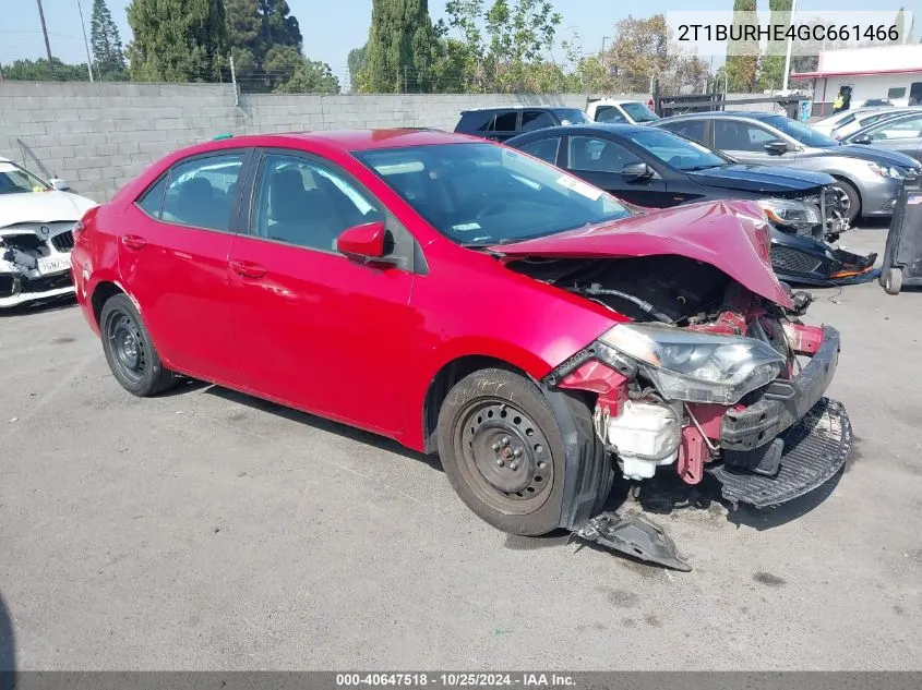 2016 Toyota Corolla Le VIN: 2T1BURHE4GC661466 Lot: 40647518