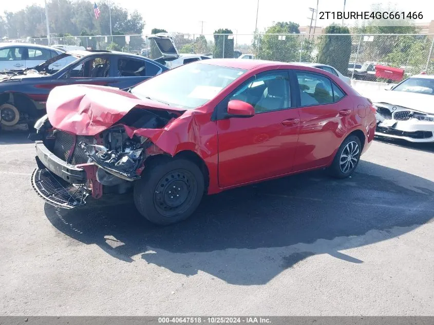 2016 Toyota Corolla Le VIN: 2T1BURHE4GC661466 Lot: 40647518