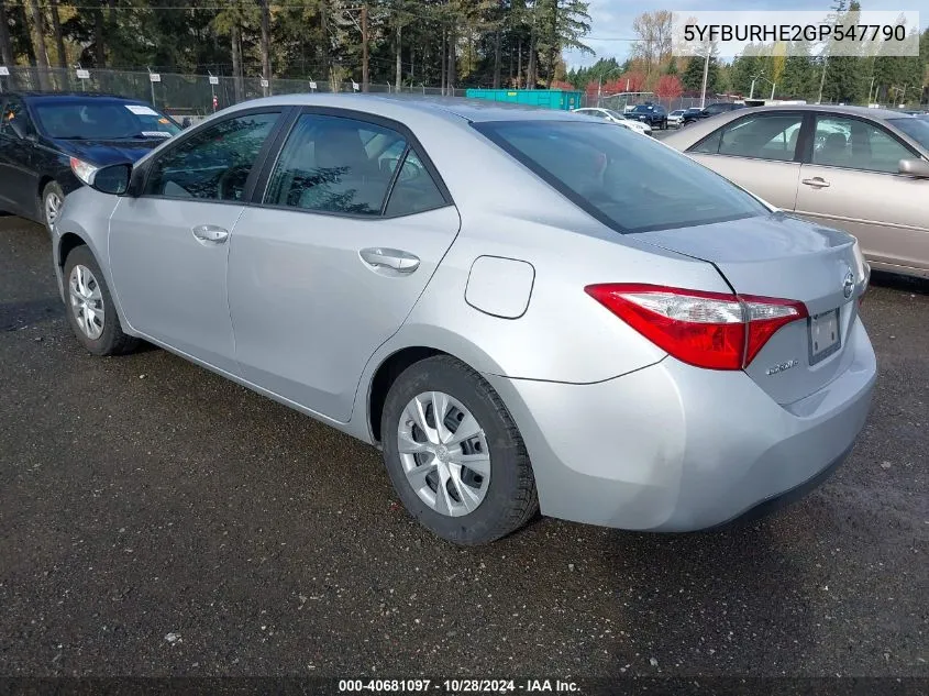 5YFBURHE2GP547790 2016 Toyota Corolla L