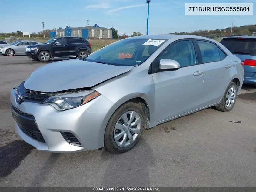 2T1BURHE5GC555804 2016 Toyota Corolla Le