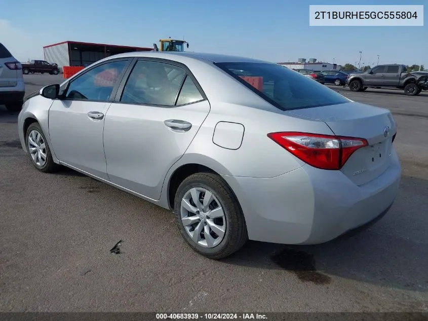 2T1BURHE5GC555804 2016 Toyota Corolla Le