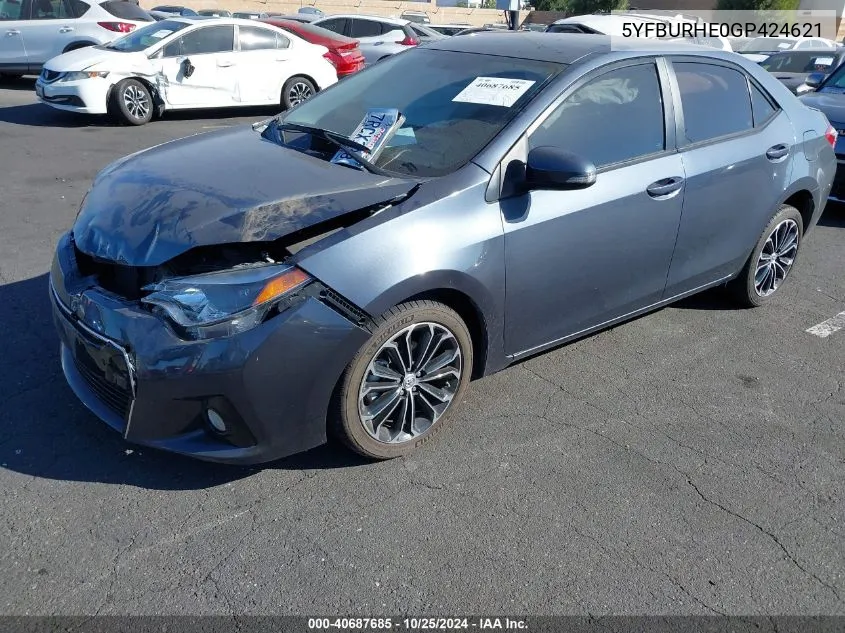 2016 Toyota Corolla S Plus VIN: 5YFBURHE0GP424621 Lot: 40687685