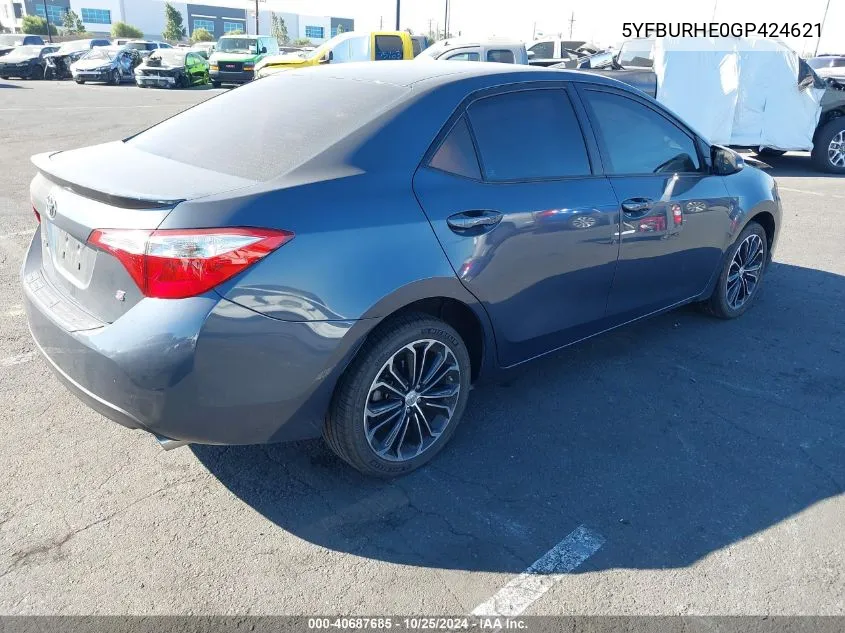 2016 Toyota Corolla S Plus VIN: 5YFBURHE0GP424621 Lot: 40687685