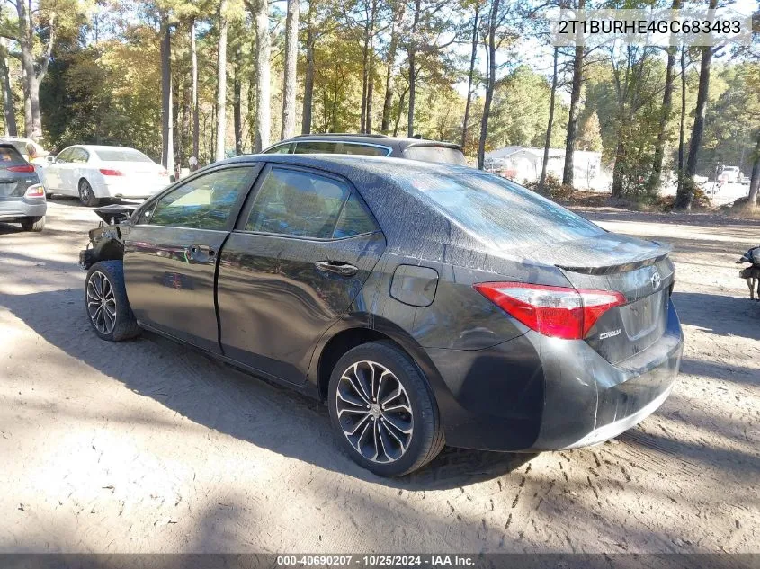 2016 Toyota Corolla S Plus VIN: 2T1BURHE4GC683483 Lot: 40690207