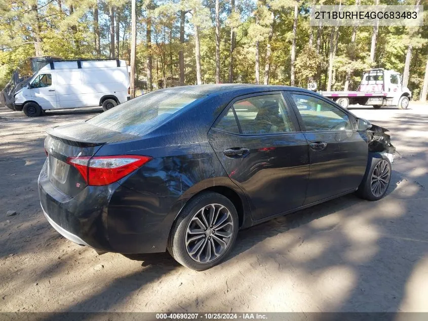 2016 Toyota Corolla S Plus VIN: 2T1BURHE4GC683483 Lot: 40690207