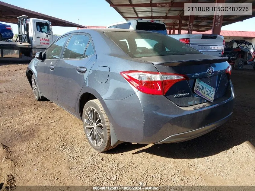 2016 Toyota Corolla S Plus VIN: 2T1BURHE5GC487276 Lot: 40712503