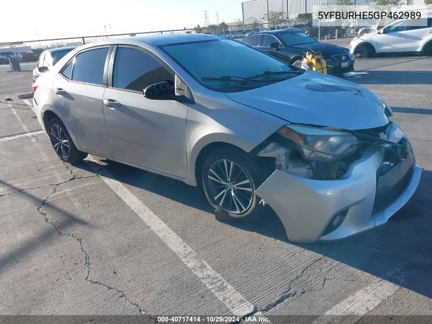 5YFBURHE5GP462989 2016 Toyota Corolla Le Plus