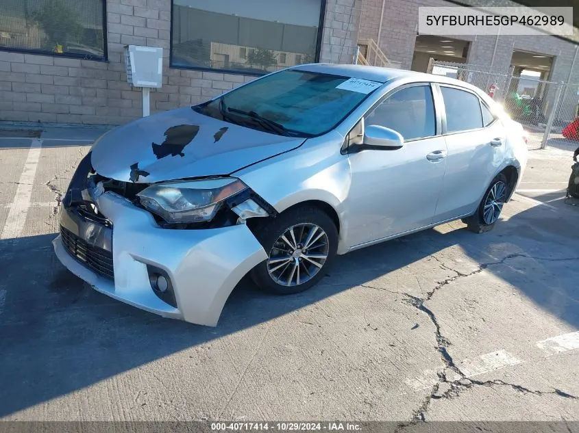 5YFBURHE5GP462989 2016 Toyota Corolla Le Plus