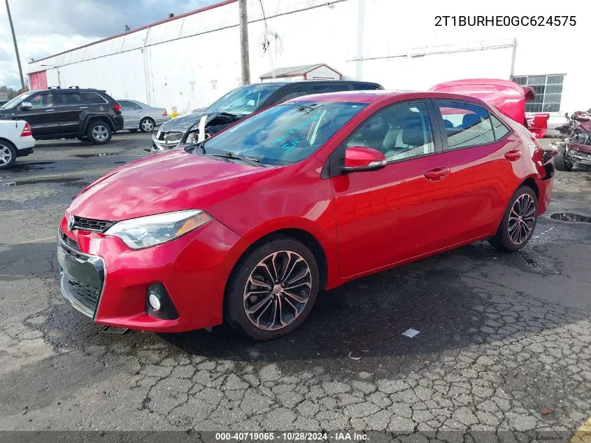 2T1BURHE0GC624575 2016 Toyota Corolla L/Le/Le Pls/Prm/S/S Pls