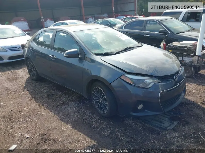 2016 Toyota Corolla S Plus VIN: 2T1BURHE4GC590544 Lot: 40728777