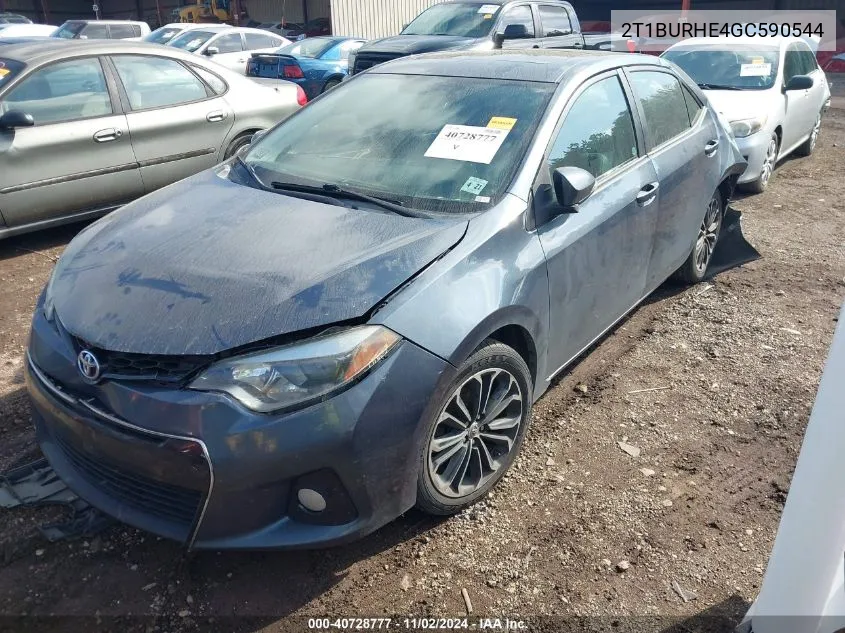 2016 Toyota Corolla S Plus VIN: 2T1BURHE4GC590544 Lot: 40728777