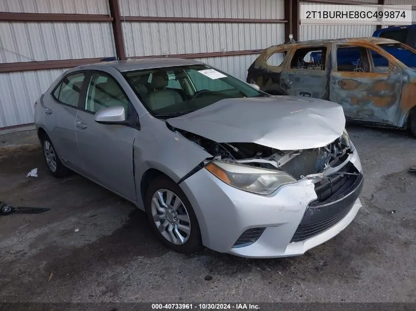 2016 Toyota Corolla Le VIN: 2T1BURHE8GC499874 Lot: 40733961