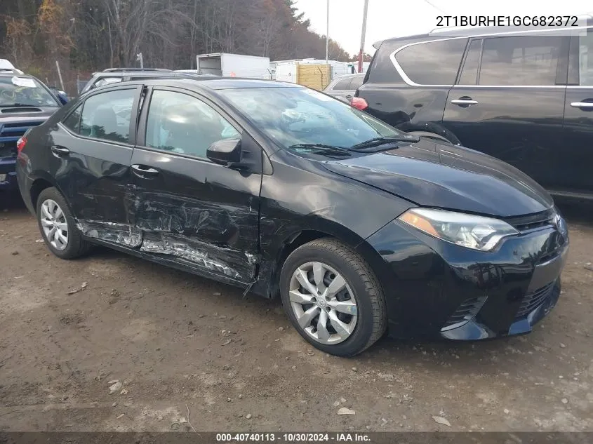 2016 Toyota Corolla Le VIN: 2T1BURHE1GC682372 Lot: 40740113