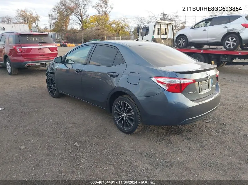 2016 Toyota Corolla S Plus VIN: 2T1BURHE8GC693854 Lot: 40754491