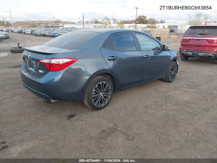 2016 Toyota Corolla S Plus VIN: 2T1BURHE8GC693854 Lot: 40754491