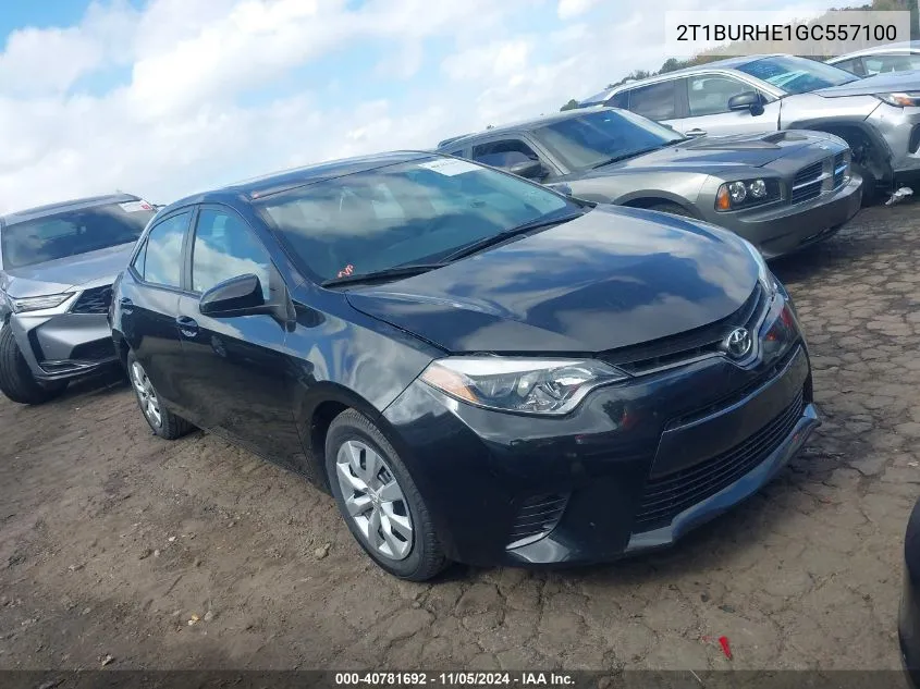 2016 Toyota Corolla Le VIN: 2T1BURHE1GC557100 Lot: 40781692