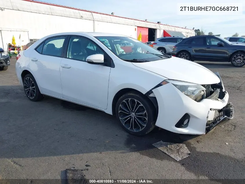 2T1BURHE7GC668721 2016 Toyota Corolla S Plus