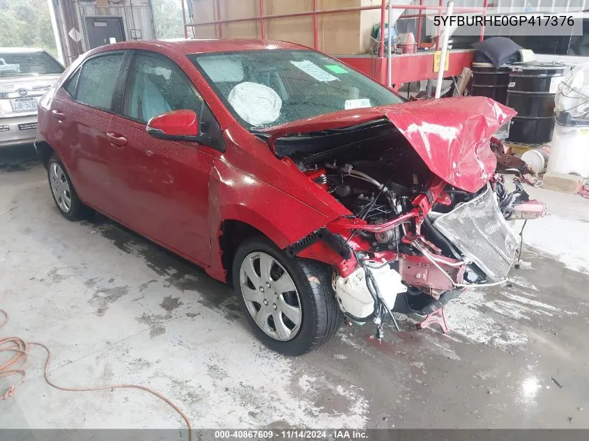 5YFBURHE0GP417376 2016 Toyota Corolla S