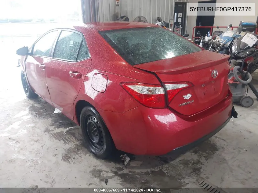 5YFBURHE0GP417376 2016 Toyota Corolla S