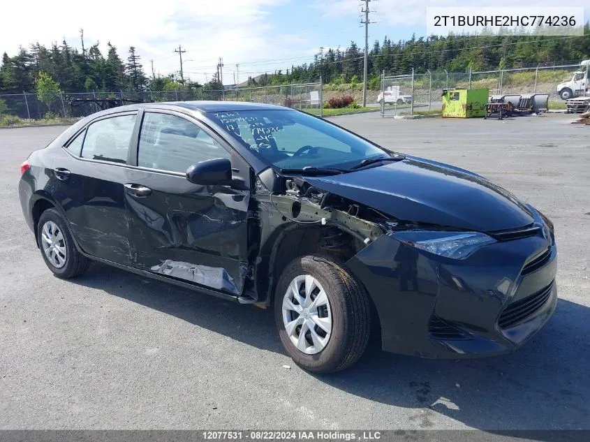 2017 Toyota Corolla Ce VIN: 2T1BURHE2HC774236 Lot: 12077531