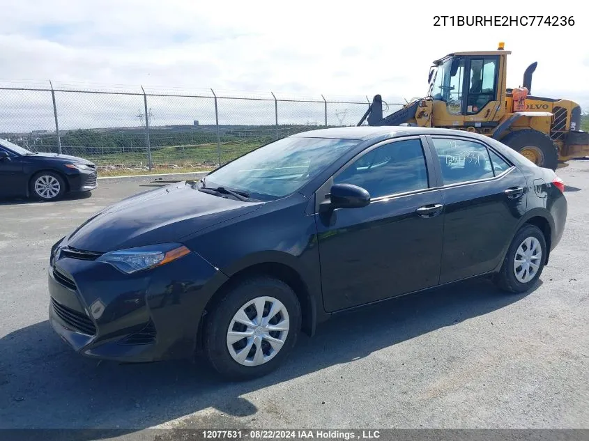 2017 Toyota Corolla Ce VIN: 2T1BURHE2HC774236 Lot: 12077531