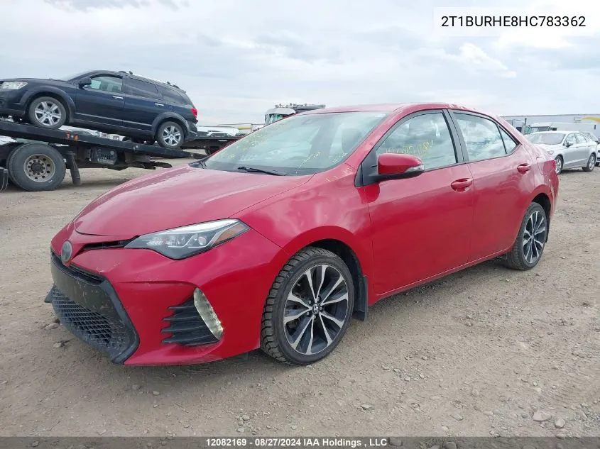 2017 Toyota Corolla L/Le/Xle/Se/Xse VIN: 2T1BURHE8HC783362 Lot: 12082169