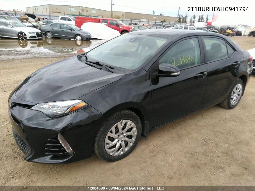 2017 Toyota Corolla L/Le/Xle/Se/Xse VIN: 2T1BURHE6HC941794 Lot: 12084690