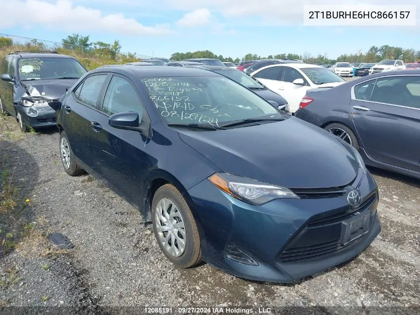 2017 Toyota Corolla L/Le/Xle/Se/Xse VIN: 2T1BURHE6HC866157 Lot: 12085191