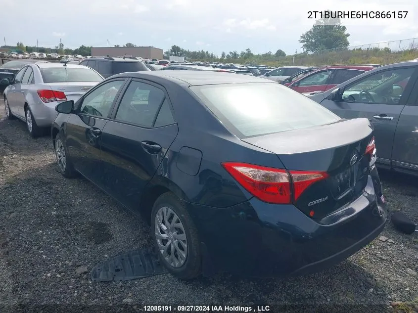 2017 Toyota Corolla L/Le/Xle/Se/Xse VIN: 2T1BURHE6HC866157 Lot: 12085191