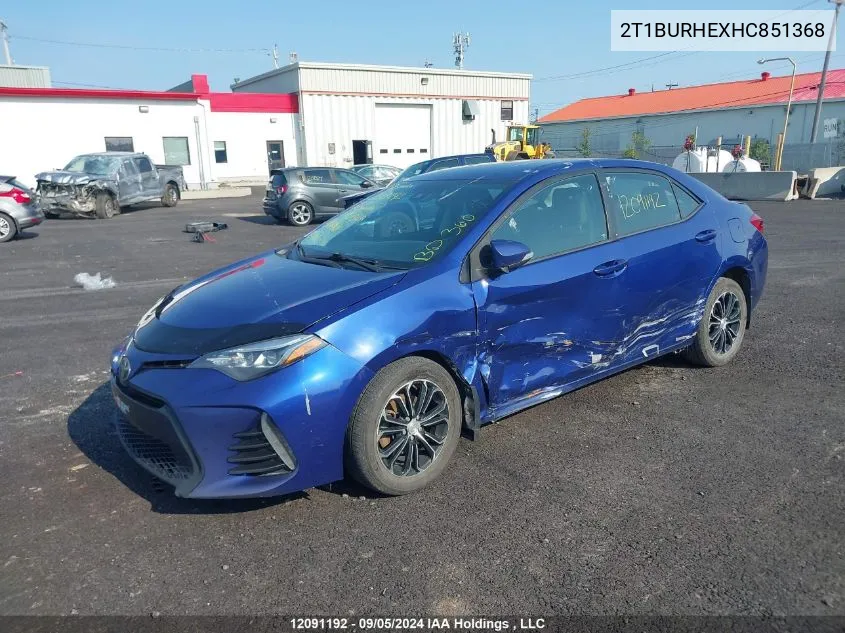 2T1BURHEXHC851368 2017 Toyota Corolla L/Le/Xle/Se/Xse