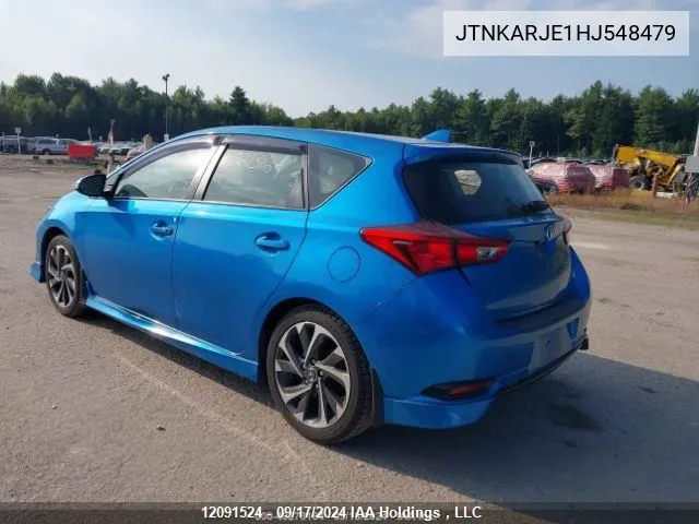 2017 Toyota Corolla Im VIN: JTNKARJE1HJ548479 Lot: 12091524