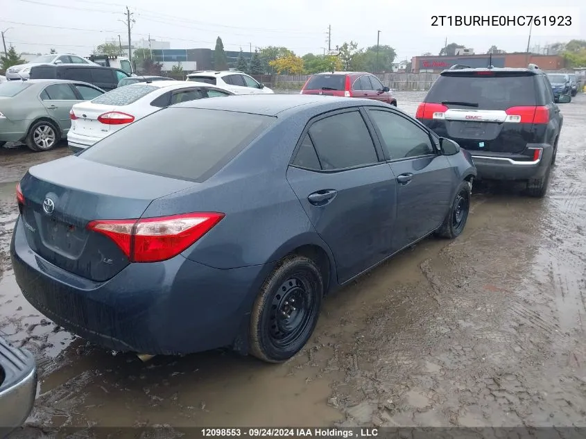 2T1BURHE0HC761923 2017 Toyota Corolla L/Le/Xle/Se/Xse