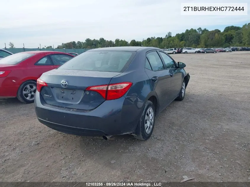 2017 Toyota Corolla L/Le/Xle/Se/Xse VIN: 2T1BURHEXHC772444 Lot: 12103255