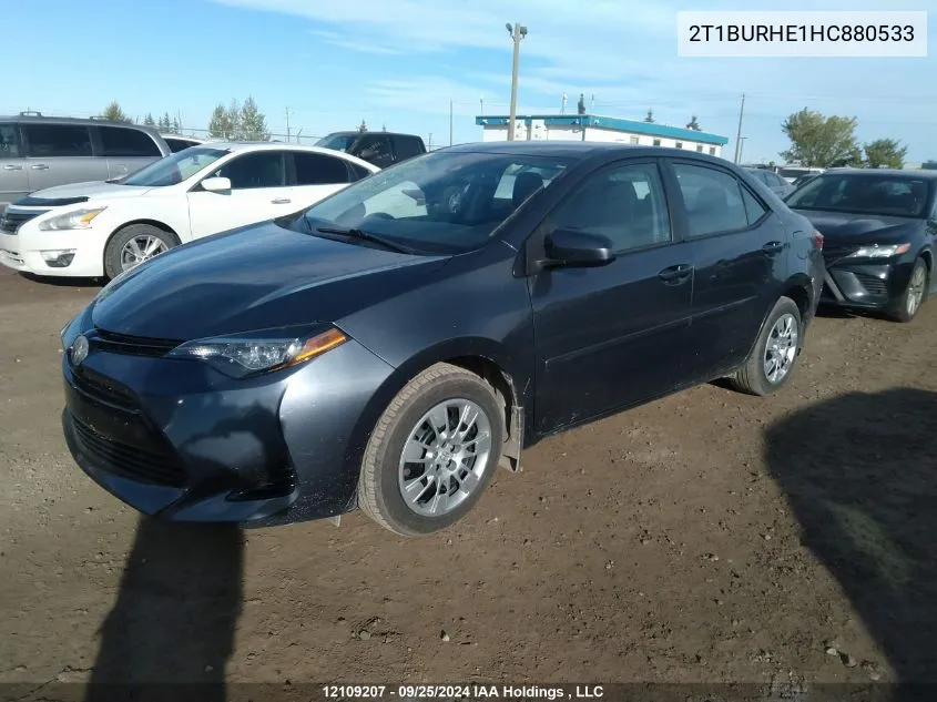 2017 Toyota Corolla L/Le/Xle/Se/Xse VIN: 2T1BURHE1HC880533 Lot: 12109207