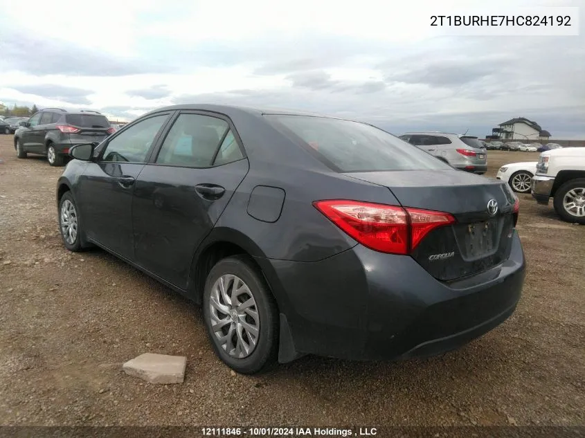 2017 Toyota Corolla L/Le/Xle/Se/Xse VIN: 2T1BURHE7HC824192 Lot: 12111846