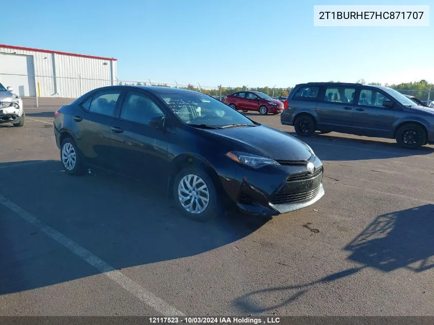 2017 Toyota Corolla L/Le/Xle/Se/Xse VIN: 2T1BURHE7HC871707 Lot: 12117523